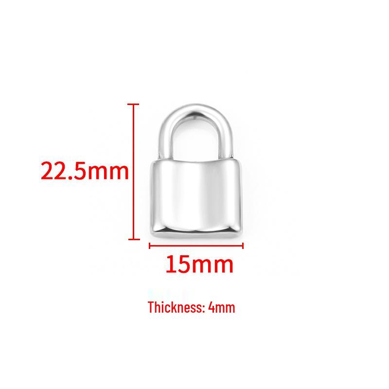 Stainless Steel Heart Lock Pendant for DIY Necklaces & Bracelets - Couple's Fashion Accessory