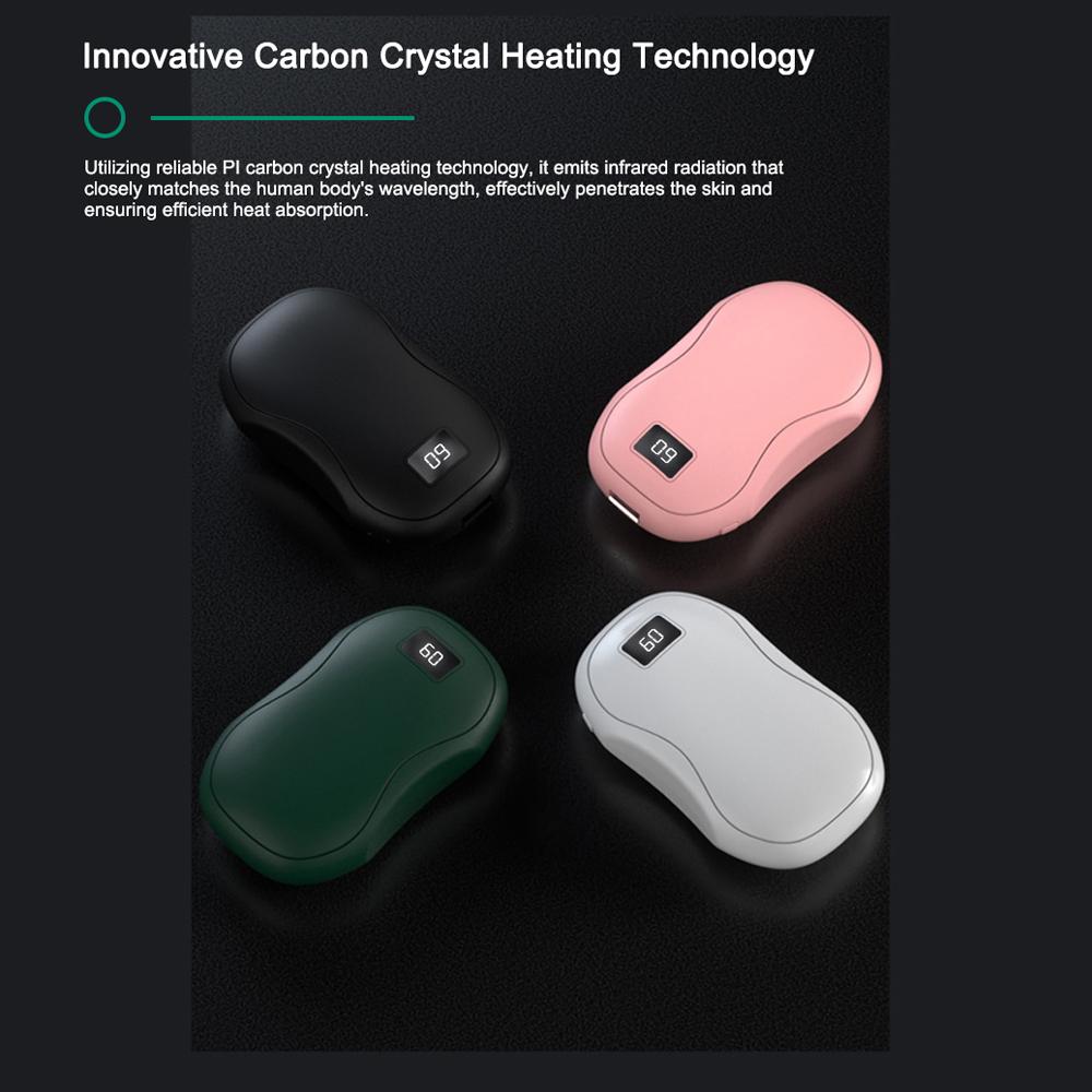 2 In 1 Portable Hand Warmer Pocket Digital Power Bank Winter Rechargeable Hand Heater with 3