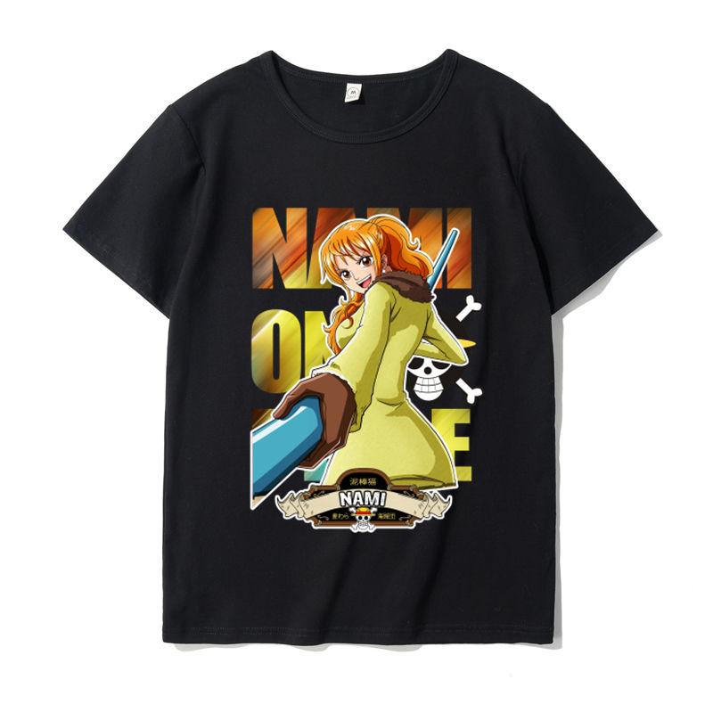 ONE PIECE T-shirt Aslo Luffy Sauron Short Sleeve Male Anime Cartoon Ins Loose Japanese Printed T-Shirt Y2K