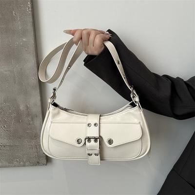 2025 New Ins Babes Retro Pleated Shoulder Armpit Bag Large Capacity Women Niche High Value