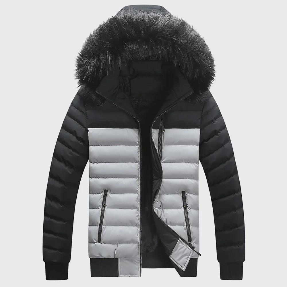 Pánský bavlněný kabát s kapucí - Hřejivá, silná, trendy ležérní bunda na podzim a zimu.