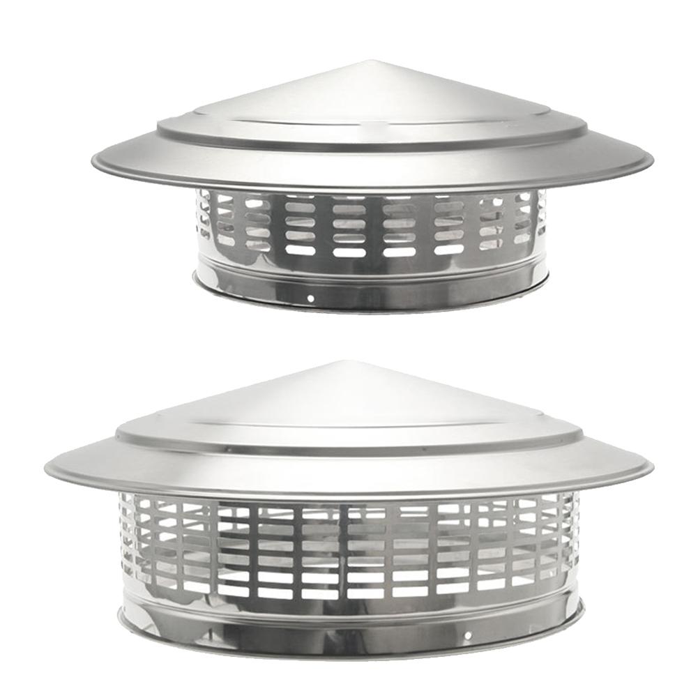 250mm Stainles-Steel Chimney Cap Exterior Wall Air Outlet Roof Pipe Exhaust Hood For Ventilation Ducts Chimneys Exhaust Hood
