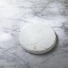 &NE Lava Stone Coasters, Printed White Marble, 9cm Diameter x 1cm Thick, Absorbent, Lava Stone, Asbestos-Free, Quick-Drying, Round, Small, Stylish, 1