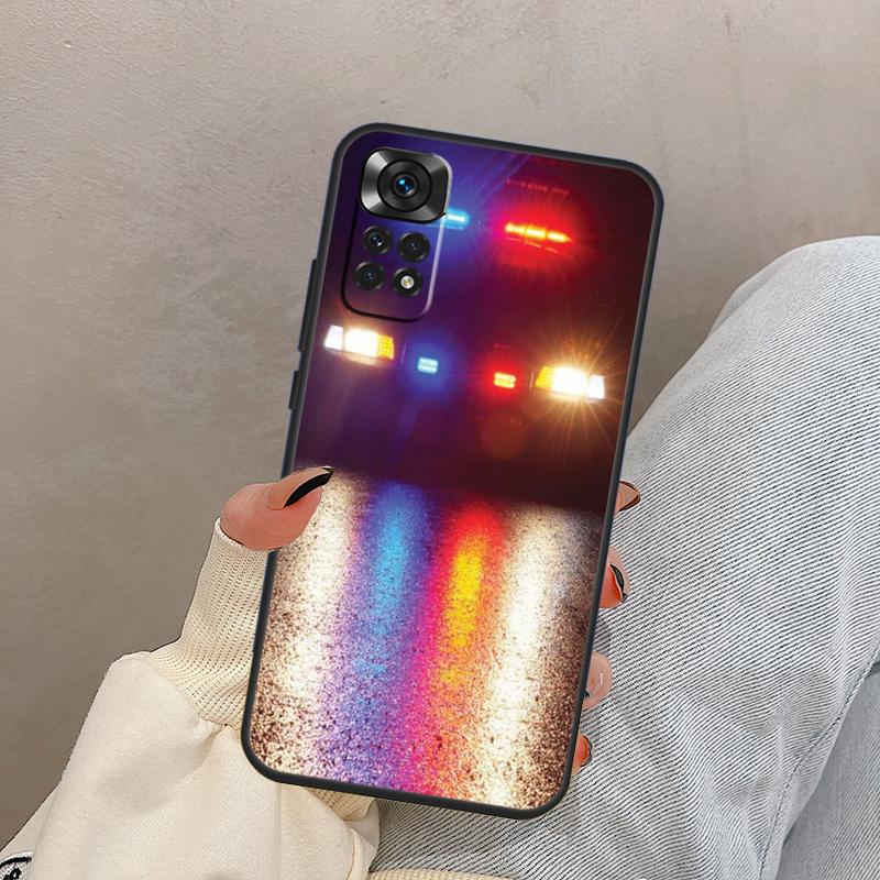 Police Cars Light At Night For Xiaomi Redmi Note 14 10 11 12 13 15 Pro Plus Case Cover For Redmi 15 15C 14C 10C 12C 13C