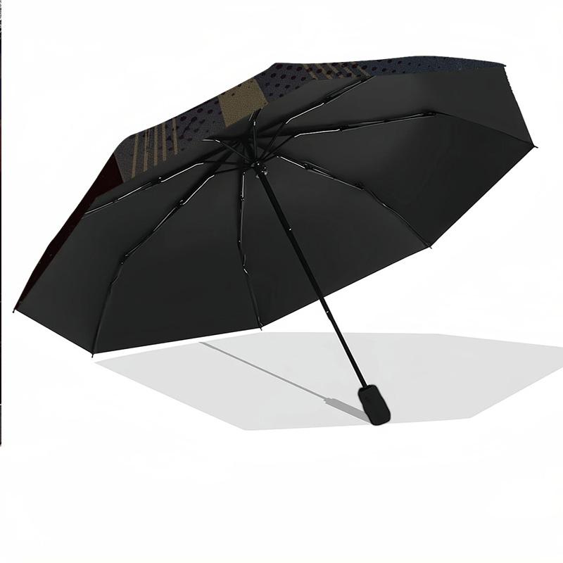 Korn Print 8?Ribs Automatic Umbrella Wind Resistant Lightweight Folding Umbrella For Outdoor Travel