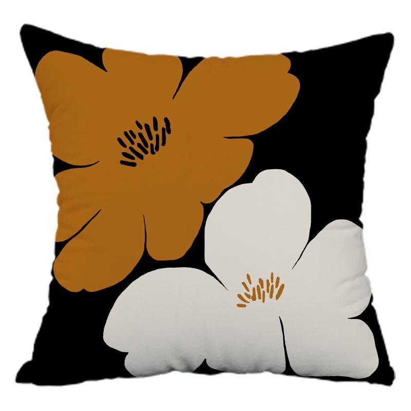 Simple Flower Pattern Pillowcase Dormitory Decoration Office Living Room Sofa Home Pillowcase