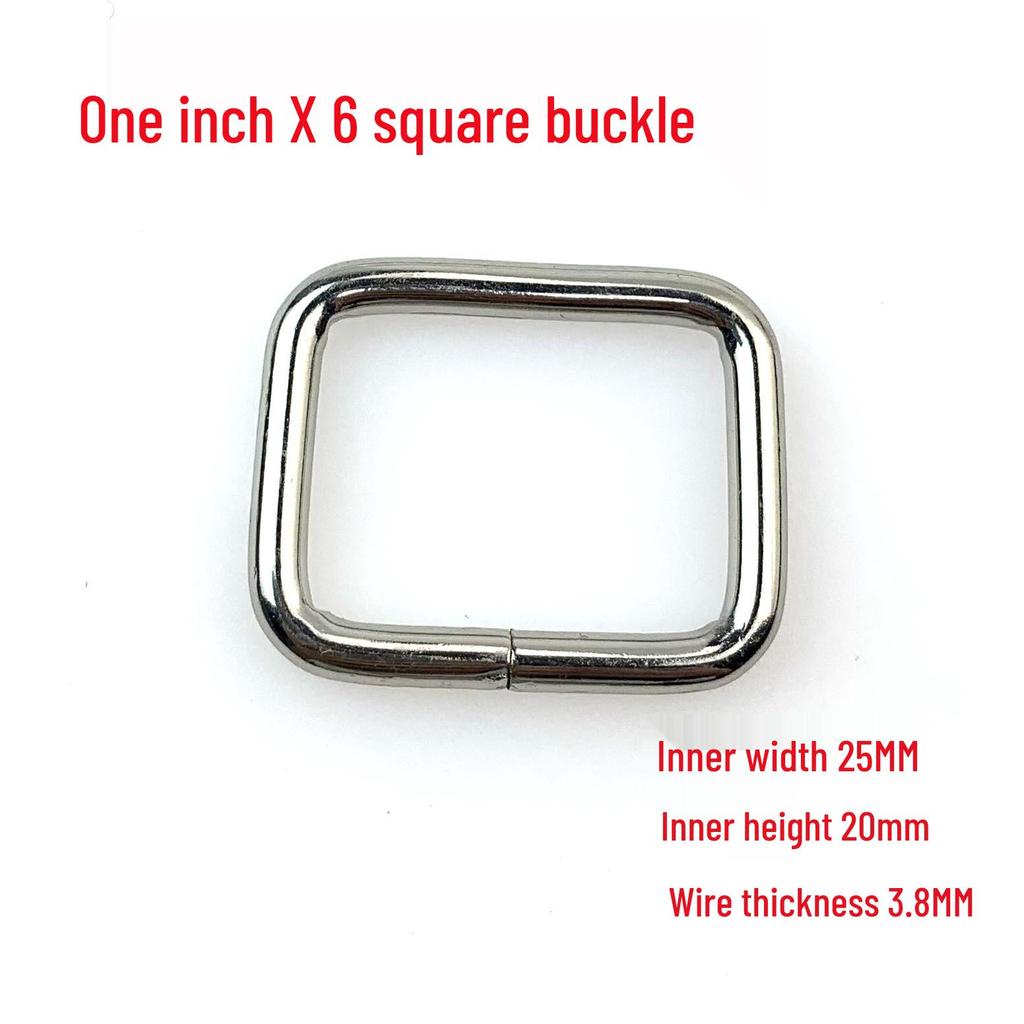 3.8MM Thick Iron Square Ring Buckle for Luggage and Webbing Adjustment