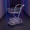 TwoTier Shopping Cart PU Wheels Metal Trolley Heavy Duty Convenience Store for