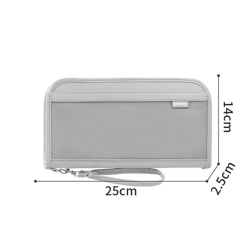 

Stylish Portable Passport Holder & Wallet with Large Capacity, Anti-Theft RFID Blocking, Handheld Travel Organizer. сірий колір