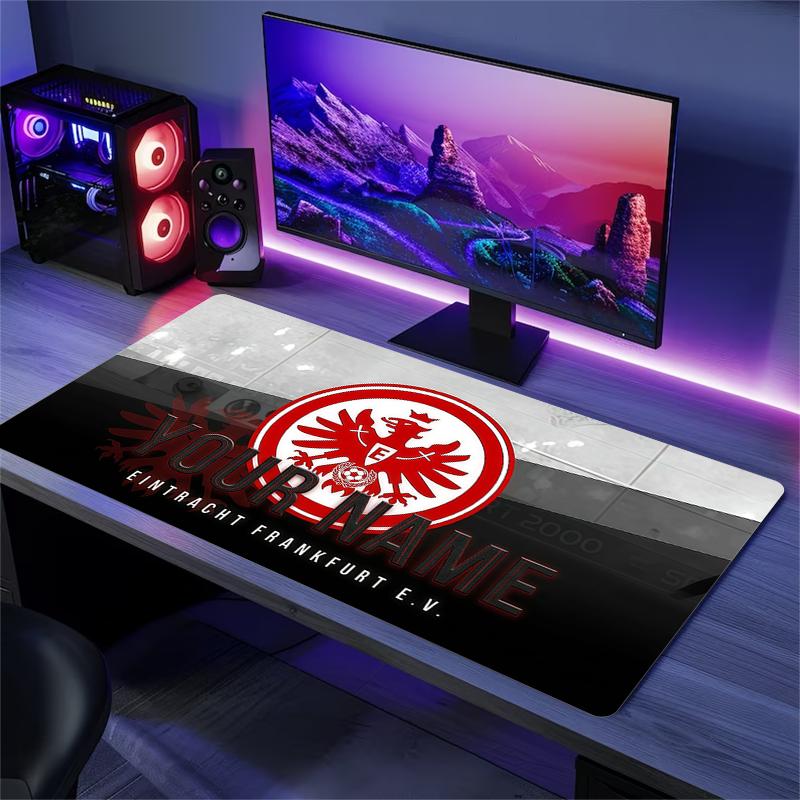 Custom Name,Eintracht Frankfurt Mouse Pad, Large Gaming Desk Mat, Non-slip XXL Mousepad for Laptop & Tablet, Mini PC Playmat with Stitched Edges