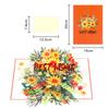 3D Pop Up Greeting Card with Floral Hummingbird Butterfly Popup Card Blank Note Birthday Mother's Day Anniversary All Occasions