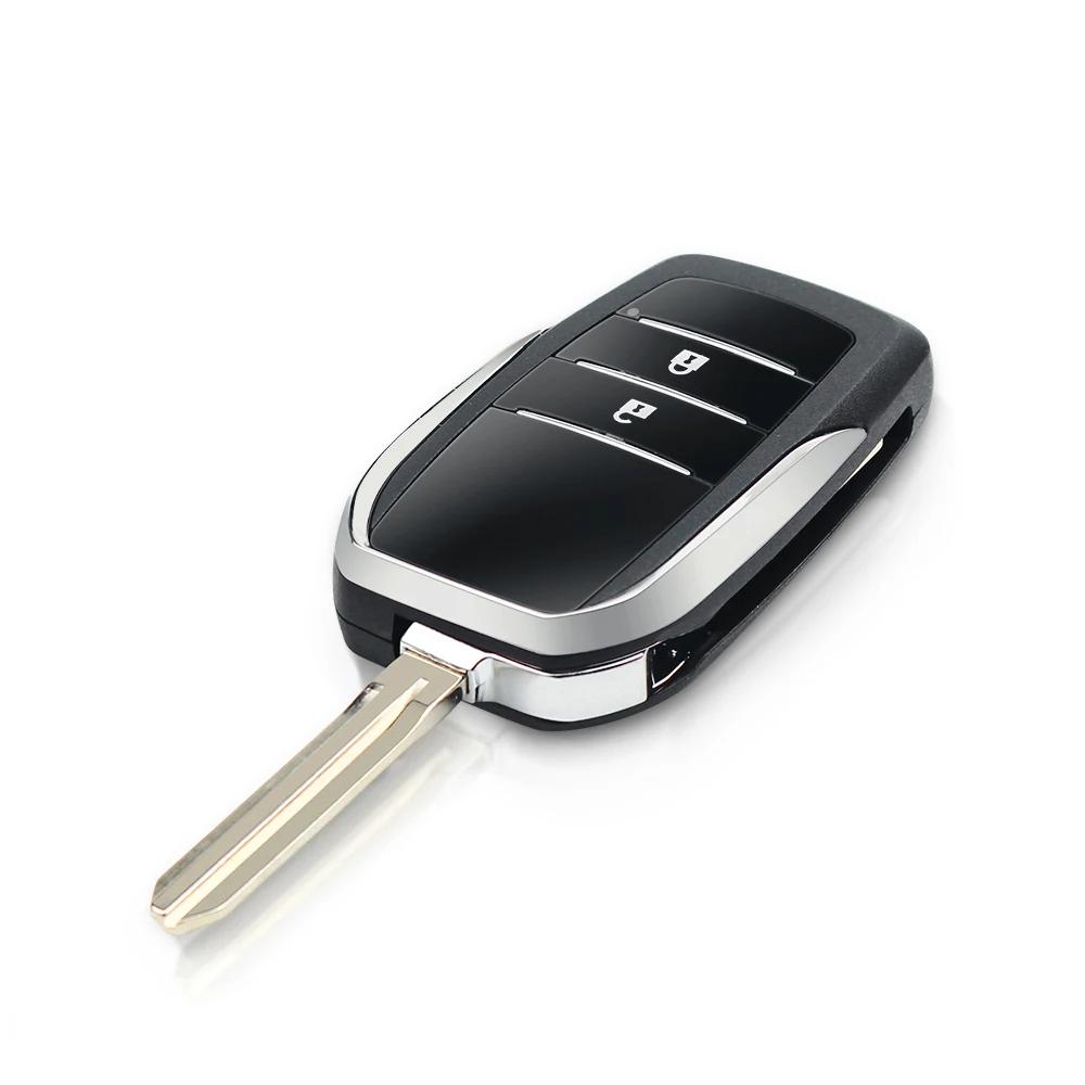 2/3 Buttons Modified Flip Car Key Shell For Toyota Camry Land Cruser 120 Prado Avensis Tarago Rav4 For Lexus Rx330 Toy43