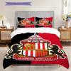 Sunderland Afc Wappen Bettwäsche (1 Bettbezug + 2 Kissenbezüge, ohne Füllung) 2D flaches Weihnachts-Geburtstagsgeschenk Bettwäsche-Set