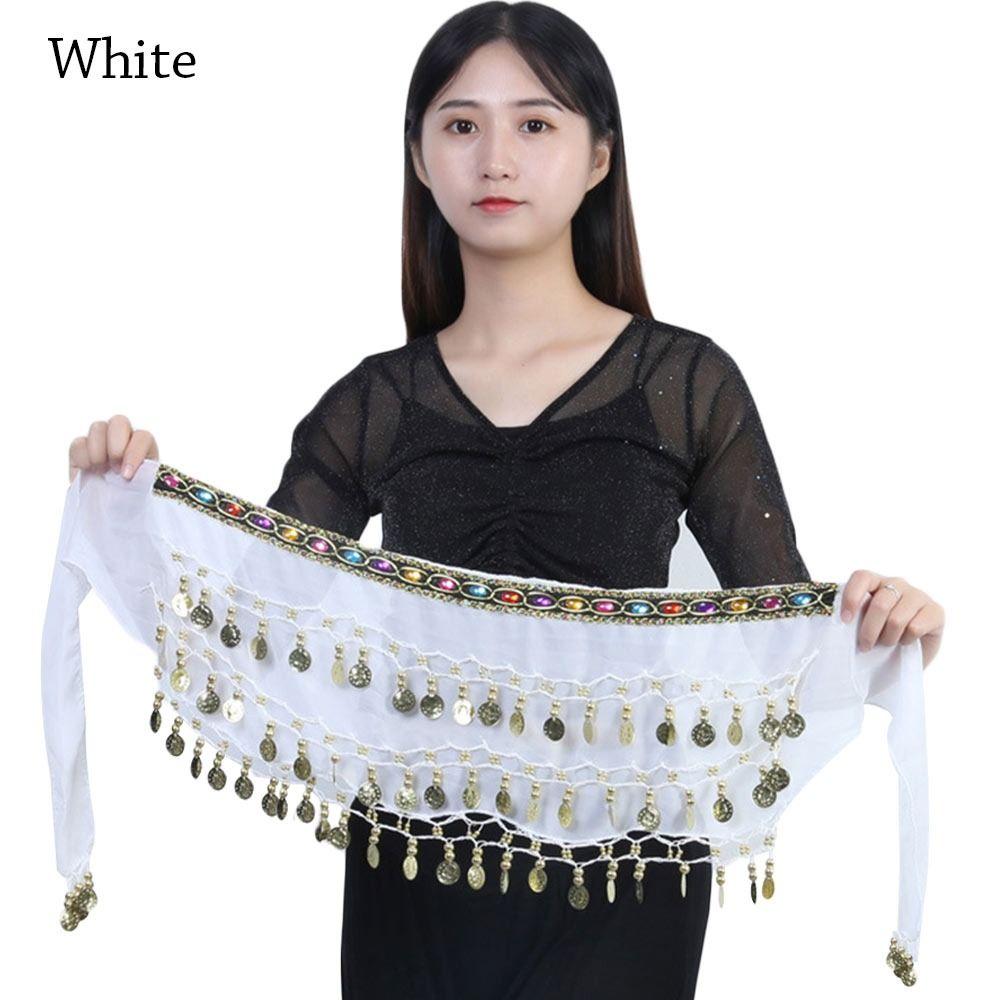 For Thailand/India/Arab Sequins Tassels Dancer Skirt Waist Chain Belly Dance Belt Hip Scarf