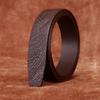 Single-Layer Transparent Dyeing Vegetable Tanned First-Layer Cowhide Automatic Buckle Belt, Men'S Genuine Leather Embossed Crocodile Pattern Belt With