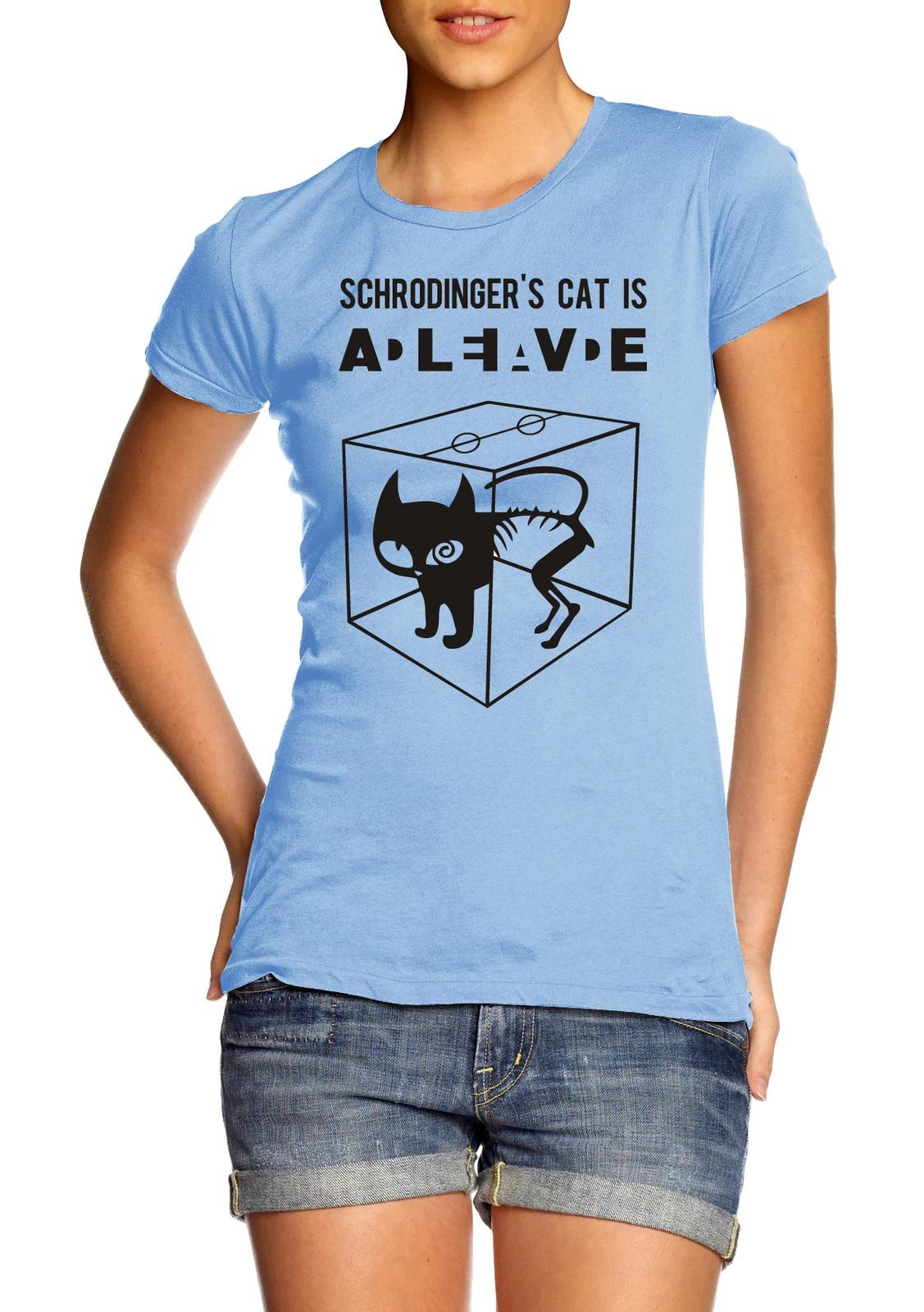 Schrodingers Cat Funny Sheldon T-Shirt Womens S
