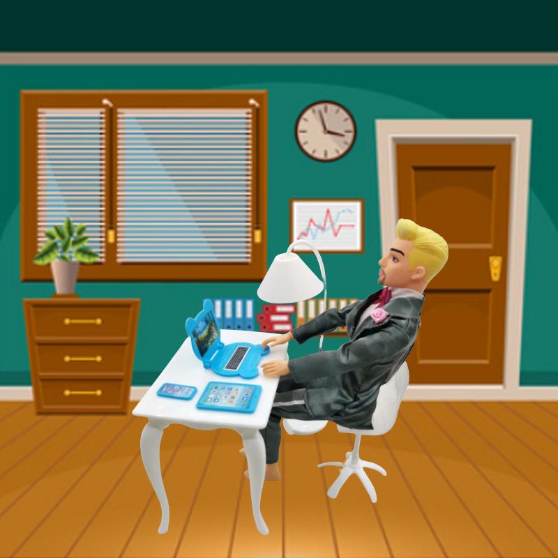 3pcs/Set Dollhouse Mini Item Doll Accessories Cute Kawaii Computer IPad Phone Set Miniature Funny Lifelike Toys