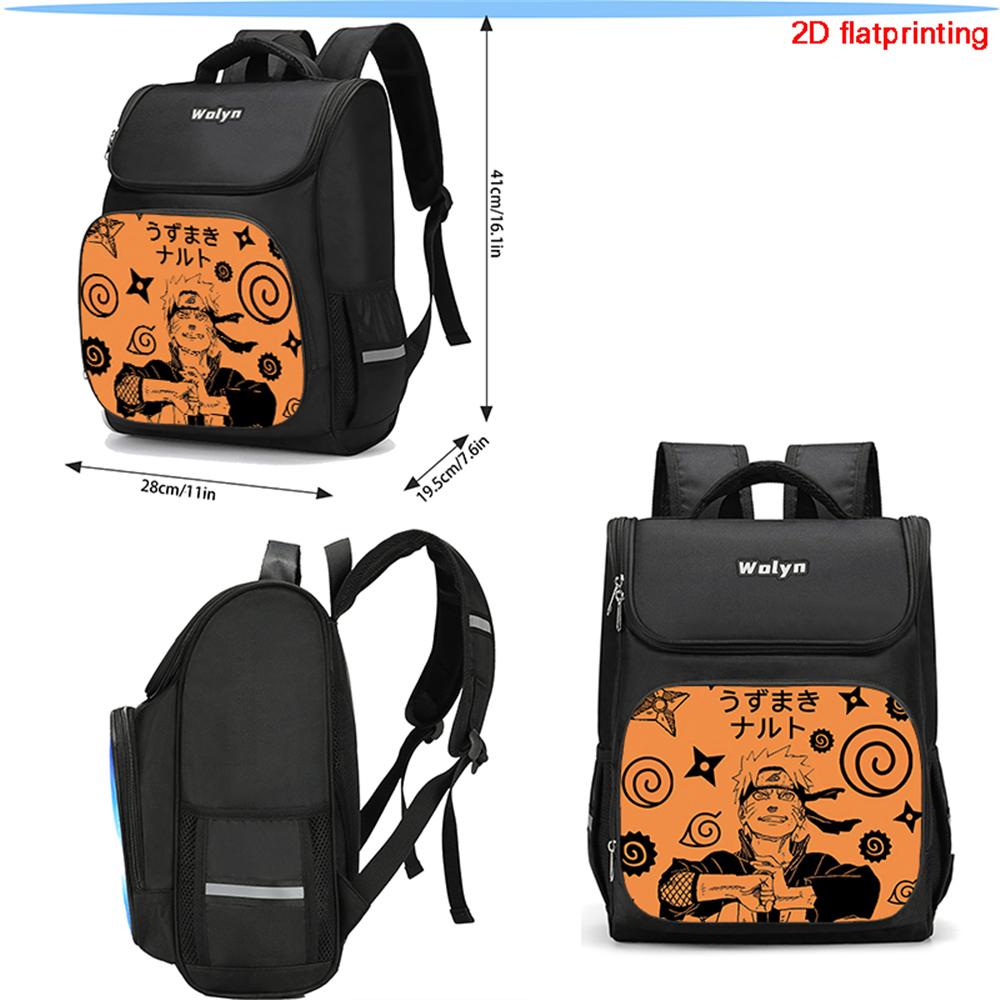 NARUTO Anime Kids Backpack Large Capacity Multi Compartment Wear Resistant School Daily Backpack for Boys Girls 6-10 Years Old