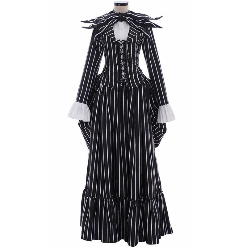 

Косплей костюм Джека Скеллингтона из «Кошмара перед Рождеством», платье для Хэллоуина XL