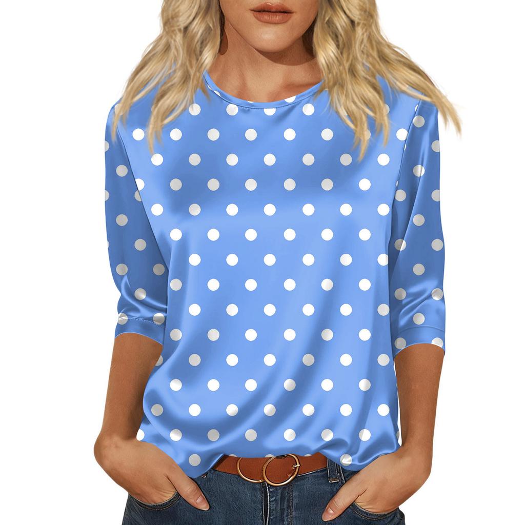 Blouse For Women Dressy 3/4 Long Sleeve Shirts Business Casual Outfit Tops