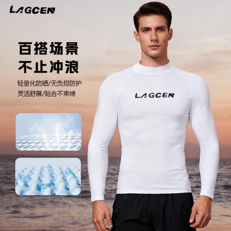 Mens Long Sleeve Full Coverage Rash Guard Set UV Protection Dive Suit Surfing Snorkeling Water Sports