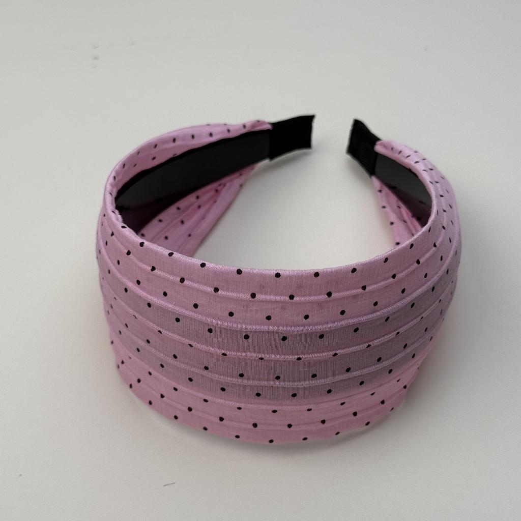 Korean Spring and Summer Fresh Wide-edged Polka Dot Headband Women's  New Pressure Hairpin Fashion Headband Hair Accessories