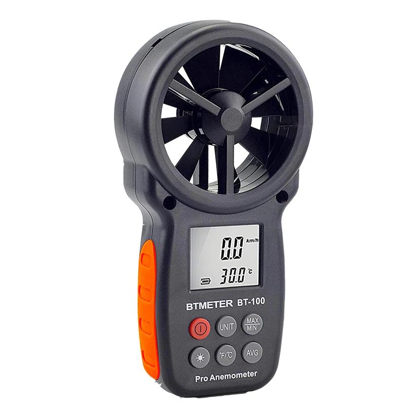 

Digital Anemometer Handheld Wind Speed Meter BT-100 Cold Wind Temperature Measuring Instrument with Backlight LCD