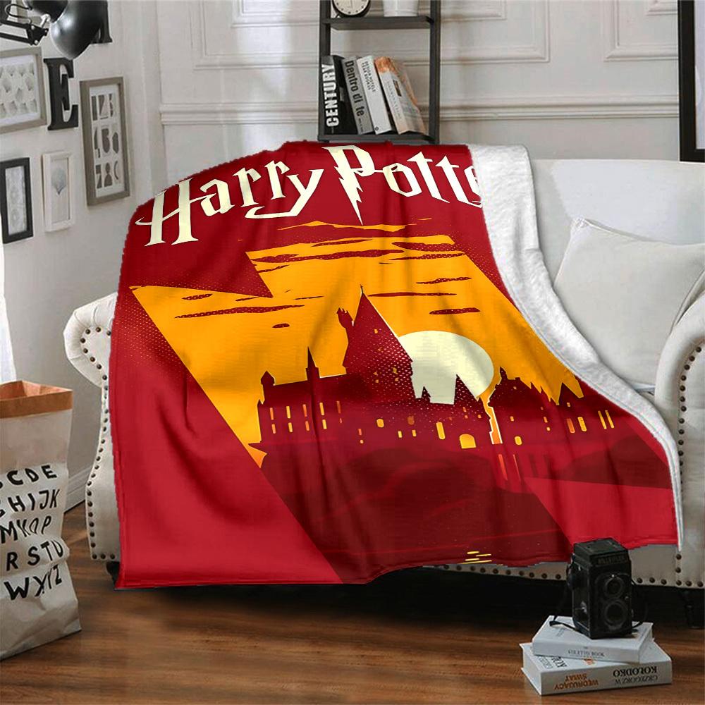 1pc Harry Potter Soft Skin-Friendly Flannel Blanket with Digital Printing, Various Sizes Available for Family, Friends, Birthday