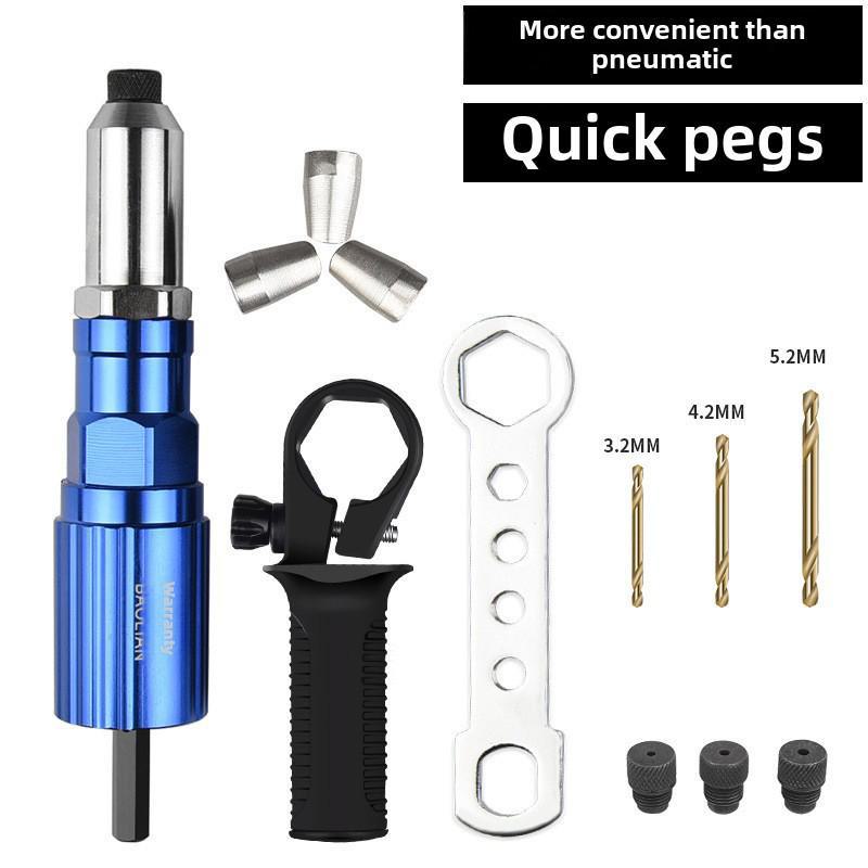 Extractor electric din aliaj de aluminiu cu cap de pistol pentru nituri