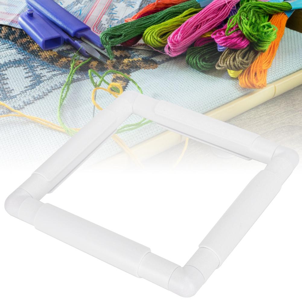 Square Shape Embroidery Frame DIY Hoop Cross Stitch Craft Tool Handhold Rectangle Sewing Supplies8