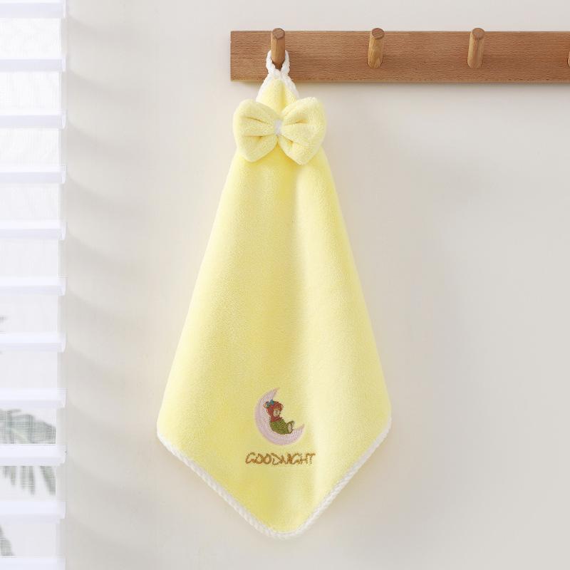 Towel absorbent coral fleece wipe headscarf cartoon children's face towel children's towel dry hair towel baby bath face towel