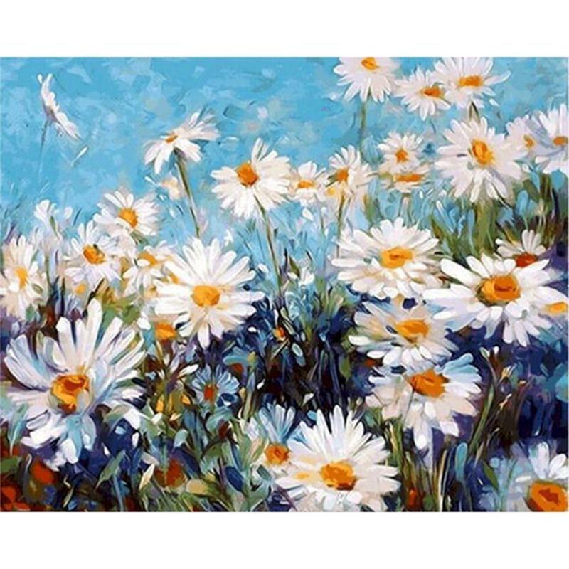 5D DIY Diamond Painting Flowers In Oil Painting Diamond Embroidery Cross Stitch Kit Full Rhinestone Mosaic Home Decor