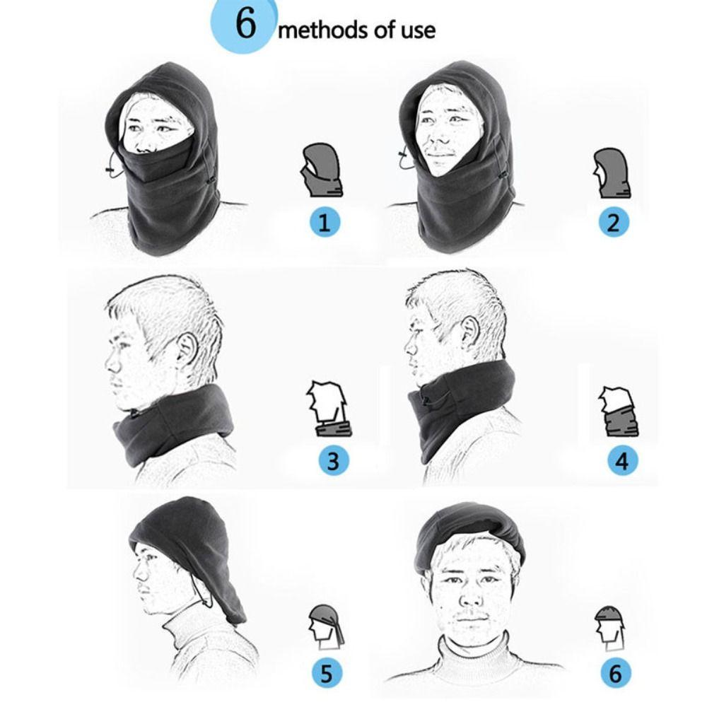 Warmer Balaclava Ski Mask Caps Hooded Neck Warmer Winter Warm Cap Thermal Fleece Hat  Winter Wear