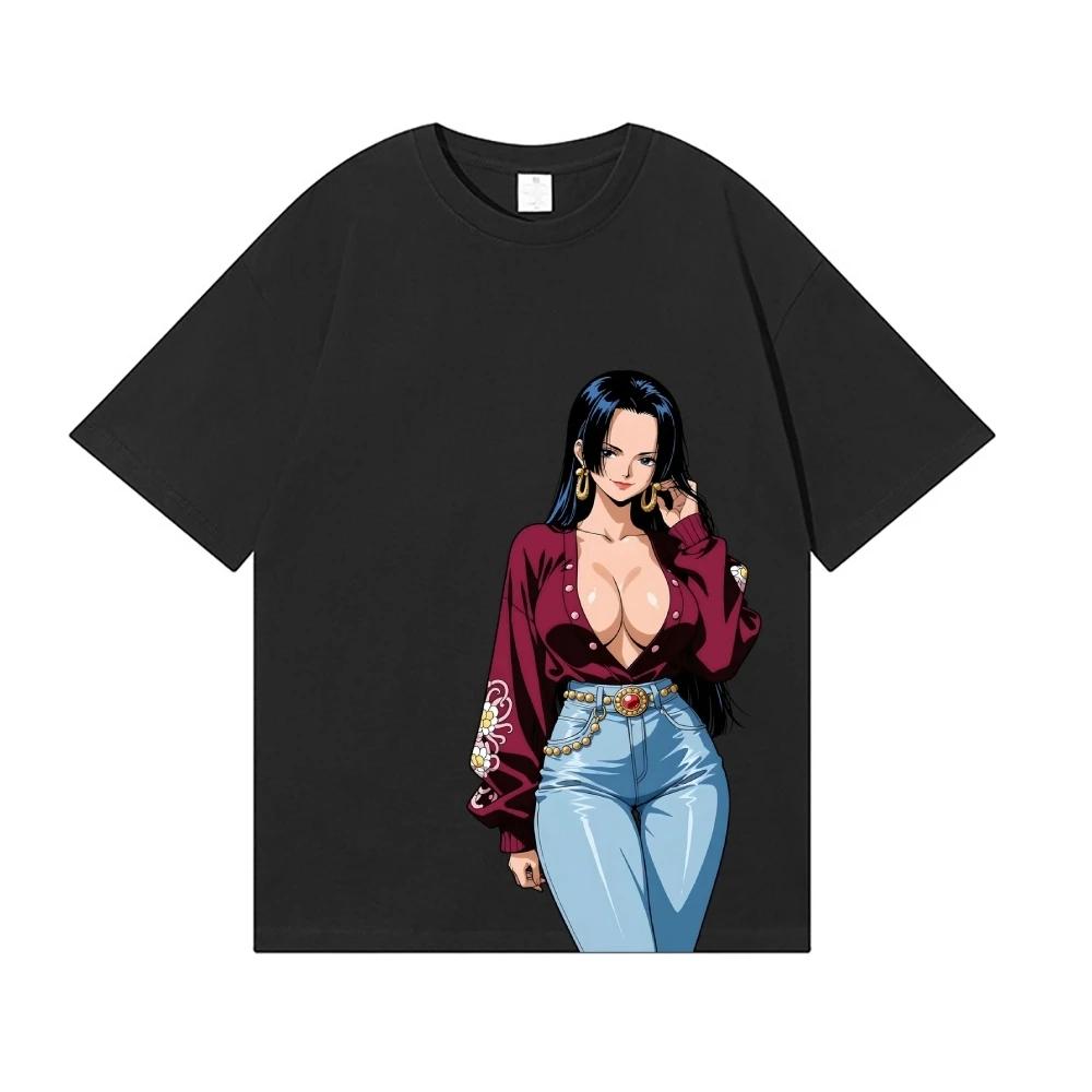 One Piece Boa Hancock Japanese Style Classic Tee High-quality Streetwear Men's Clothing Women's Clothing 2026 New Summer T Shirt