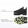 Axelion Rip Leichtes Dämpfungsmaterial Synthetisches Leder Atmungsaktiv Low-Top Lässige Trainings-Laufschuhe Herren Sneaker Schwarz Gelb 192581-01