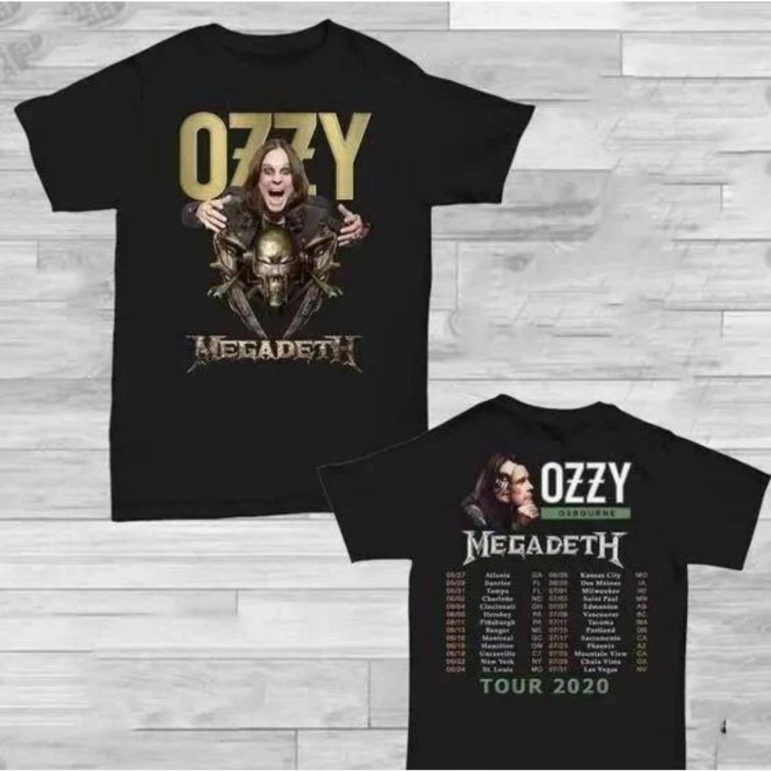 

Футболка Ozzy Osbourne Megadeth 2019 No More Tours 2 размера Высококачественная Роскошь для мужчин и женщин Топ Y2k S