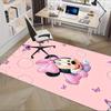 Office Rug Minnie Mouse, Butterflies Theme 3D Printed Anti-Slip Rug-Machine Washable for Living Room