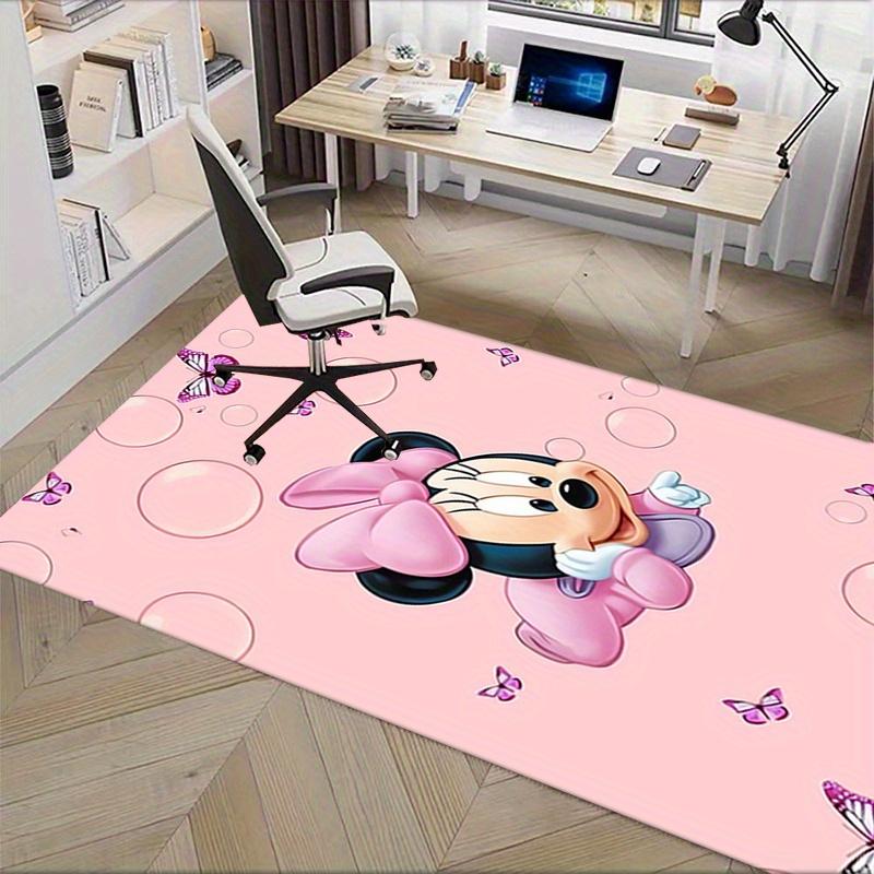 Office Rug Minnie Mouse, Butterflies Theme 3D Printed Anti-Slip Rug-Machine Washable for Living Room