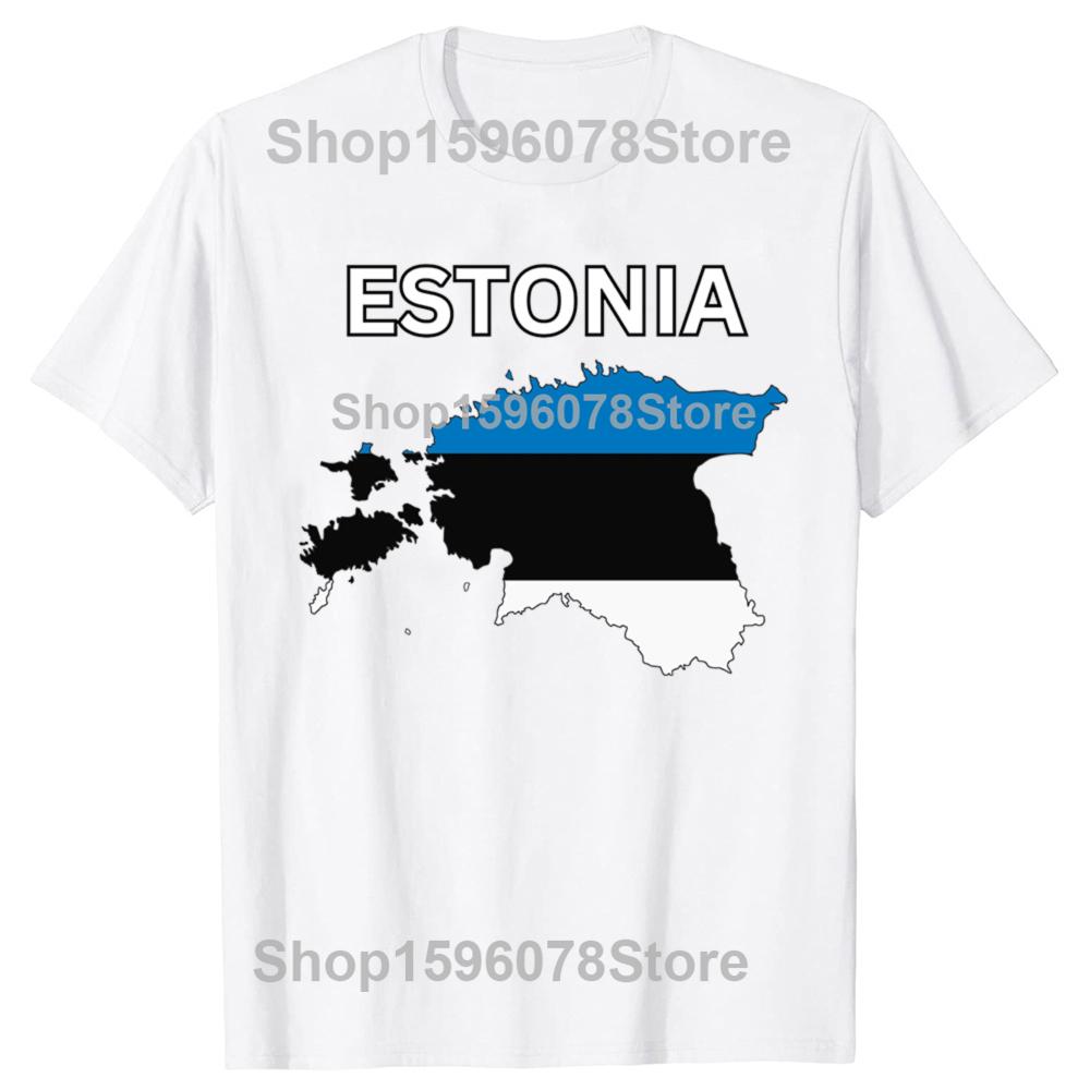 Funny Estonia Flag Map Graphic Tshirts Men Womens Fashion Casual Tshirt 100 Cotton Loose Oversized Estonian T Shirt