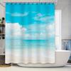Beach Sky Shower Curtain Blue White Waterproof Printing Decorative Bath Room Window Water Proof Bathroom Decorations Indoor Home