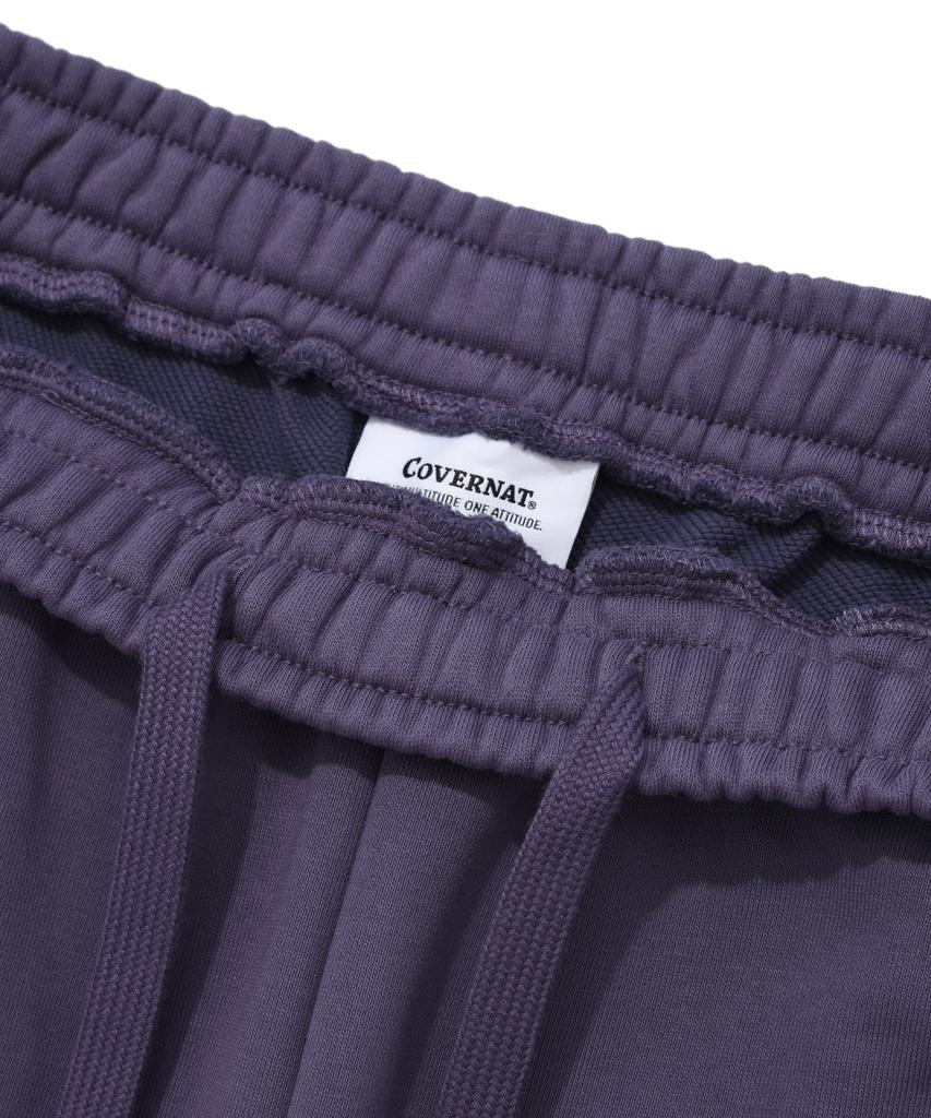 COVERNAT One-Pleat Semi-Wide Fit Sweatpants Purple