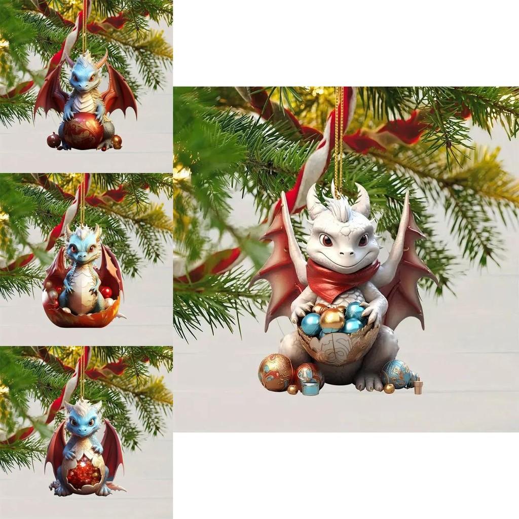 Colorful Acrylic Dragon Egg Holiday Decor For Car Interior Cute Cartoon Style Hanging
