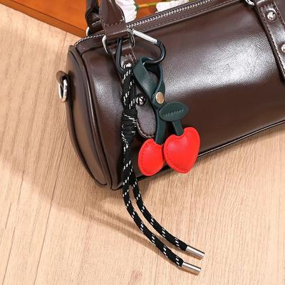 Braided Rope Hand-Woven Handmade Cherry Shaped Bag Pendant Handbag Hanging Spare Parts for Bags