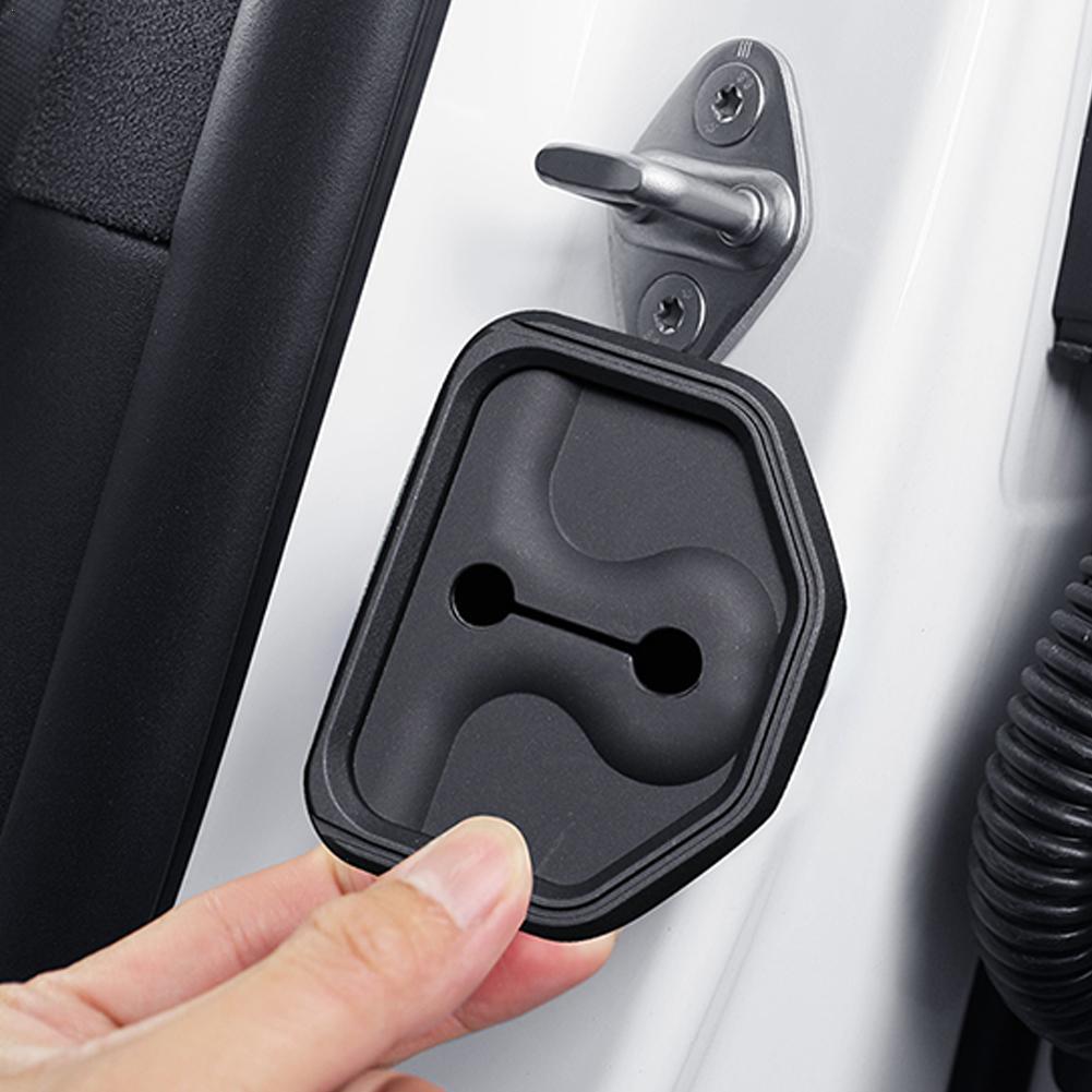 4pcs Absorber Cushion Silicone Car Door Lock Buckle Anti-collision Protective Cover For Volvo EX30 Anti-rust Door Lock Cover