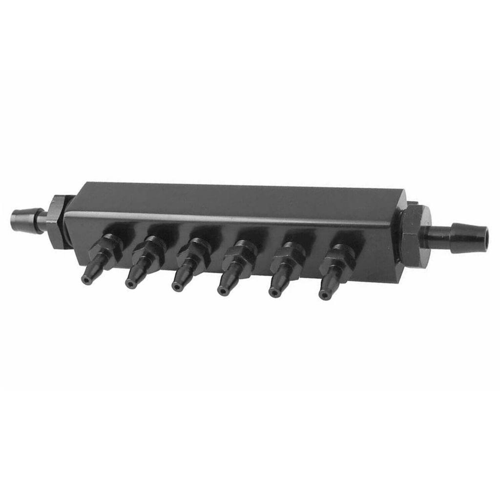 Car Vacuum Block Intake Manifold, Universal 6 Port Vacuum Block Intake Manifold Kit Fuel Gas Wastegate Turbo Boost