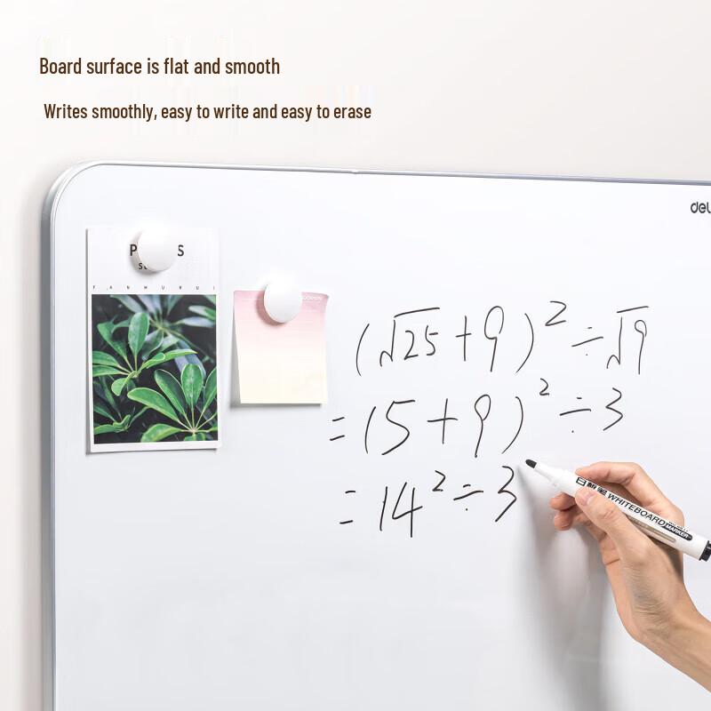 Deli 60x45cm Magnetic Narrow-Frame Wall Whiteboard