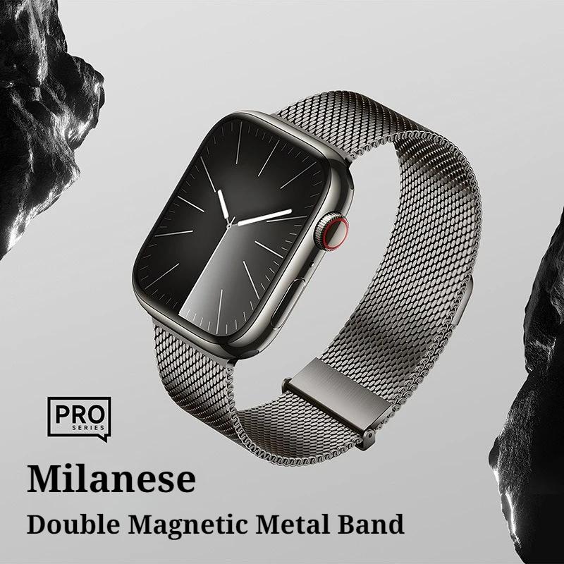 Magnetic Strap for Apple Watch Band Ultra 49mm 46mm 42mm Milanese Bracelet iWatch Series 10/11 9 8 7 6 5 4 SE/3 45/44/41/40mm