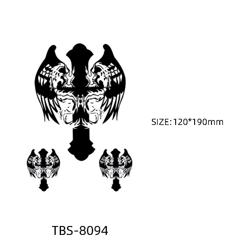 Waterproof Semi-Permanent Black & White Totem Flower Tattoo Stickers