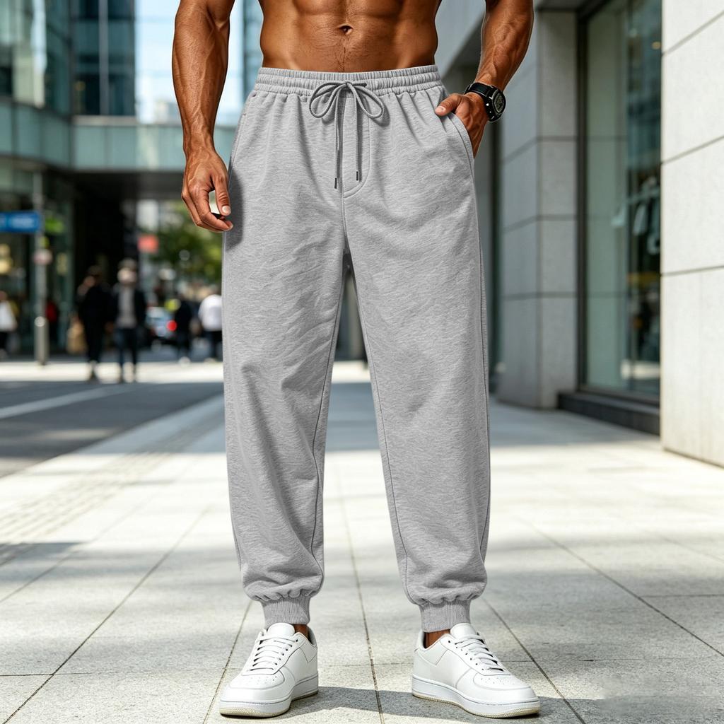 Men's Casual Drawstring Sweatpants for Jogging and Lounging