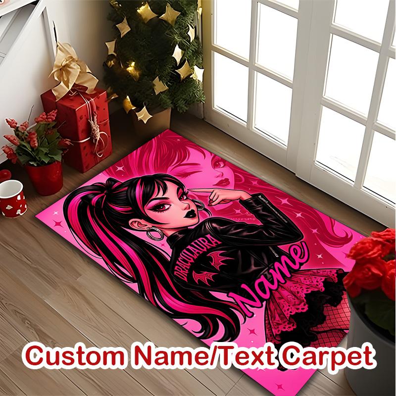 1pc Digital Printed Chair Rug for Home Office Use, Draculaura (2) Carpet Appropriate for All Seasons, Soft Area Carpet